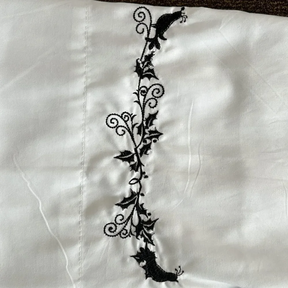 The Eclipse Collect Bright White Pillowcases with Custom Embroidery- Standard